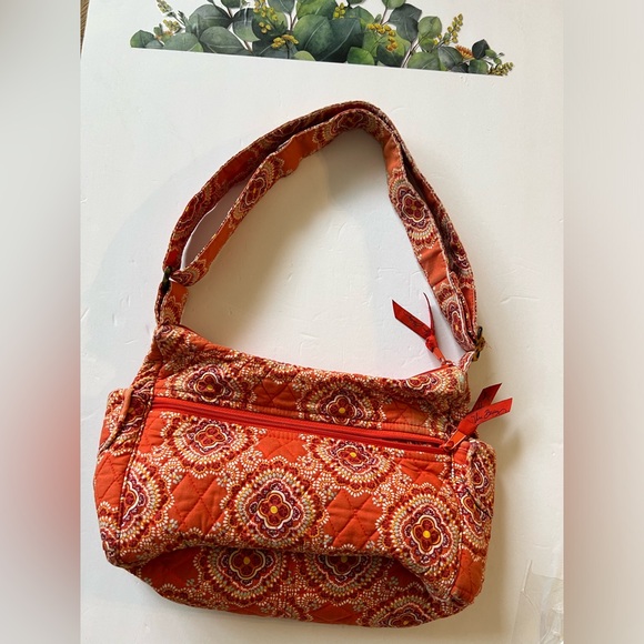 Vera Bradley Orange Paprika Shoulfee Purse w/ Adjustable Strap - Picture 2 of 4